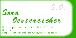 sara oestereicher business card